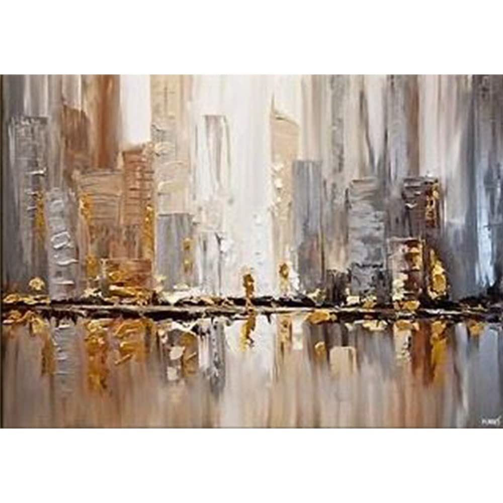 Click to see full view Handmade Canvas Acrylic Framed Painting A Traveller, 2 x 3 Feet, Set of 1