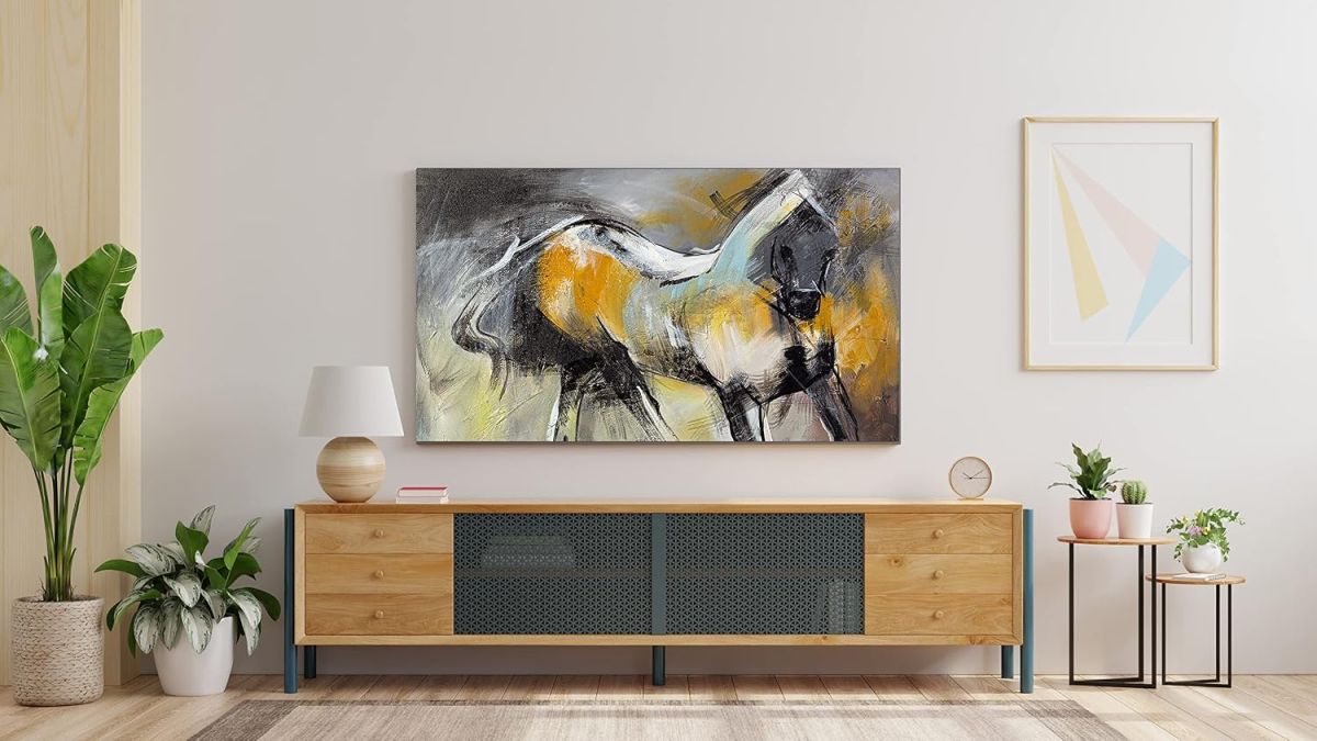 Framed Horse Wall Art Canvas Painting For Sale 3 x 2 Feet