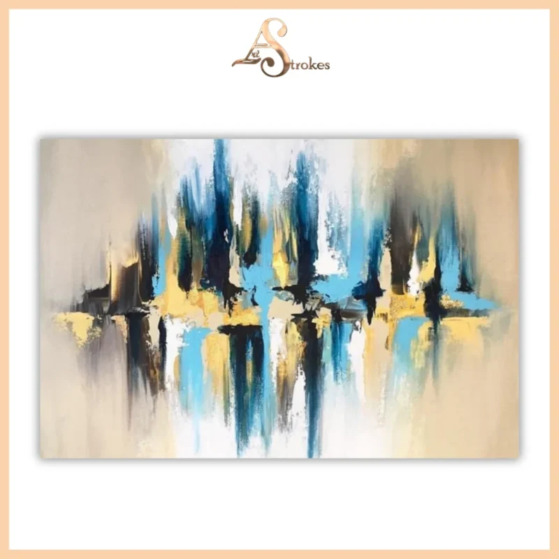 Colorful Spikes Abstract Canvas Wall Art Painting