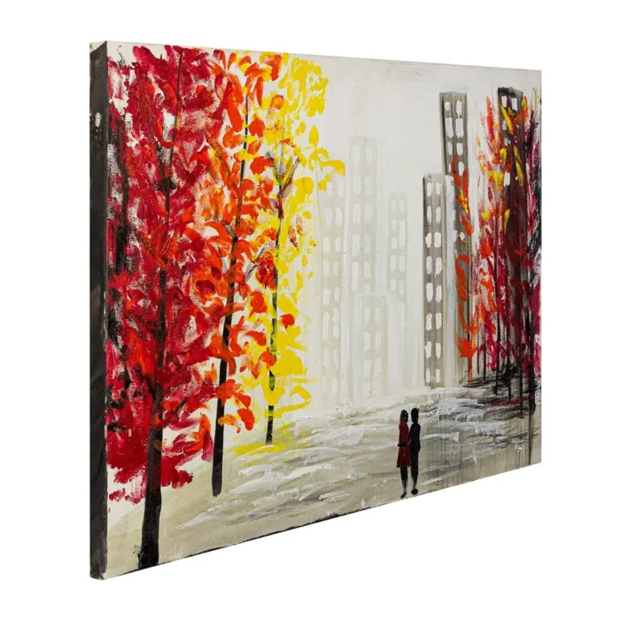 Couple Walking in Park Painting on Canvas For Sale 3 x 2 Feet - Image 5