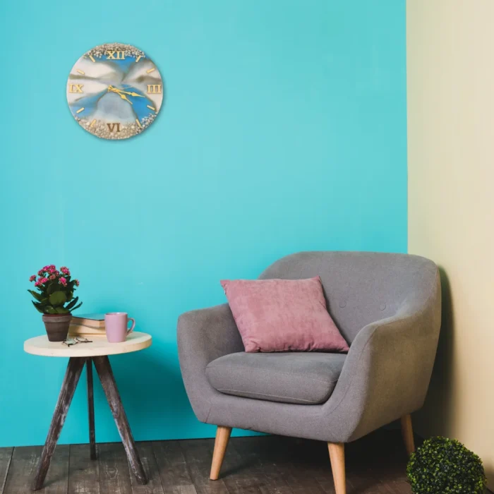 ocean resin wall clock