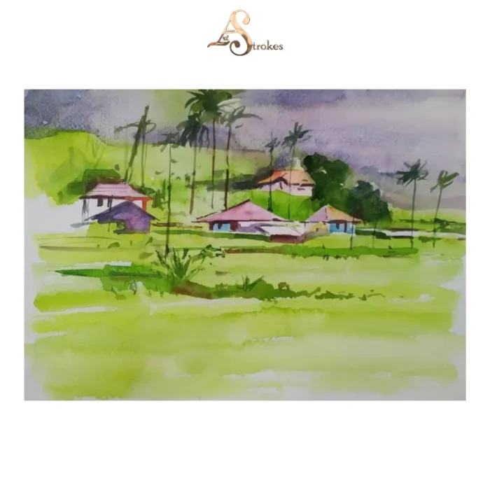 Buy Rural Landscape Water Color Painting