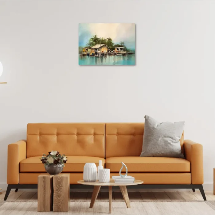 lake watercolor painting